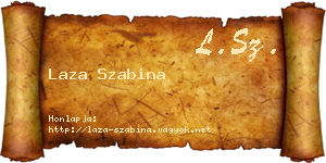Laza Szabina névjegykártya